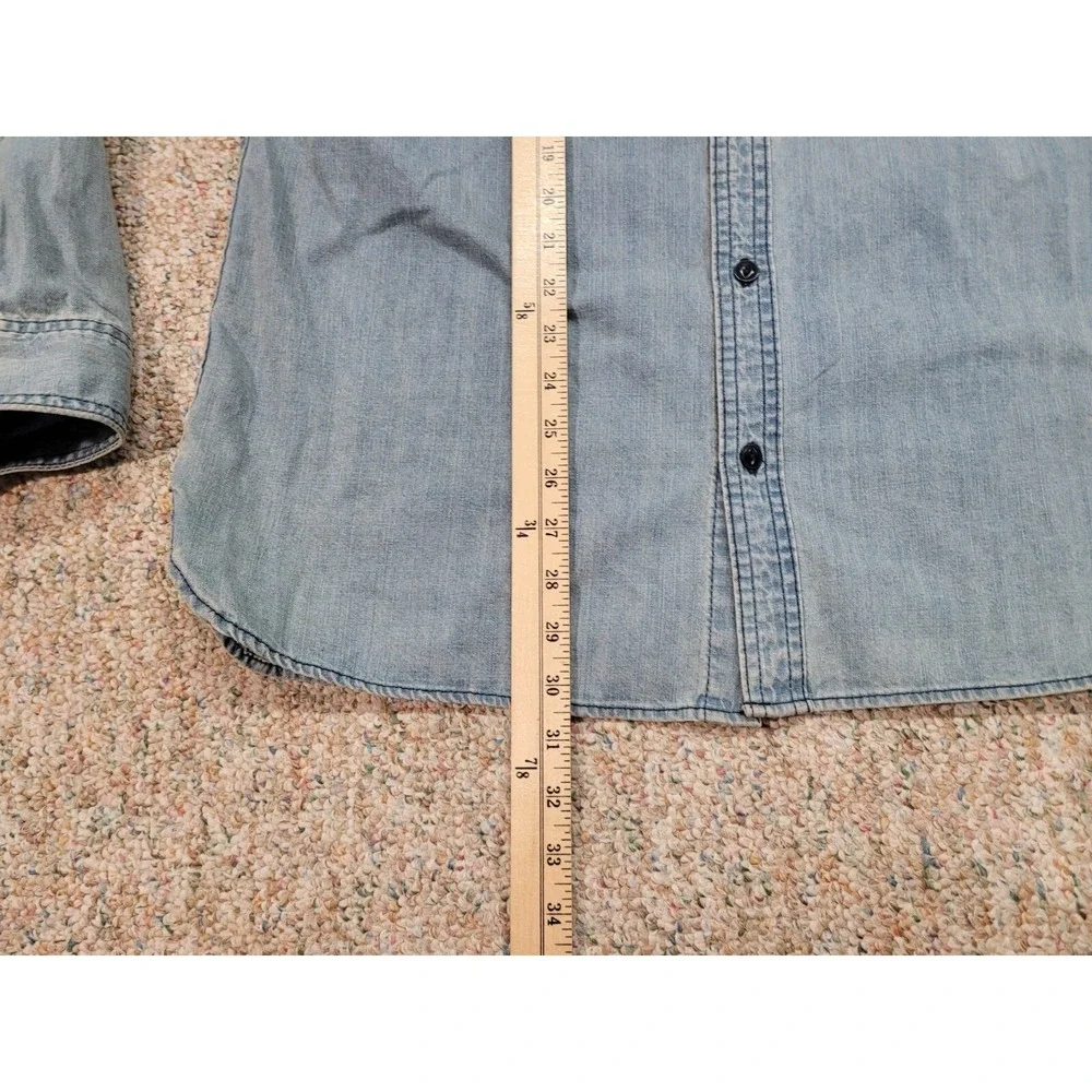 Levis Shirt Mens XL‎ Blue Denim Button Up Long Sleeve Casual Western Country